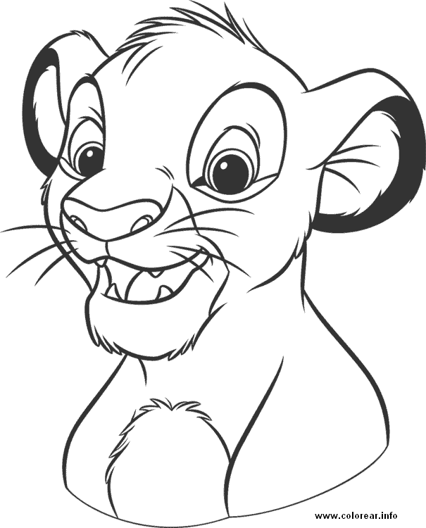 Maestra de Infantil: El Rey León. Dibujos para colorear.