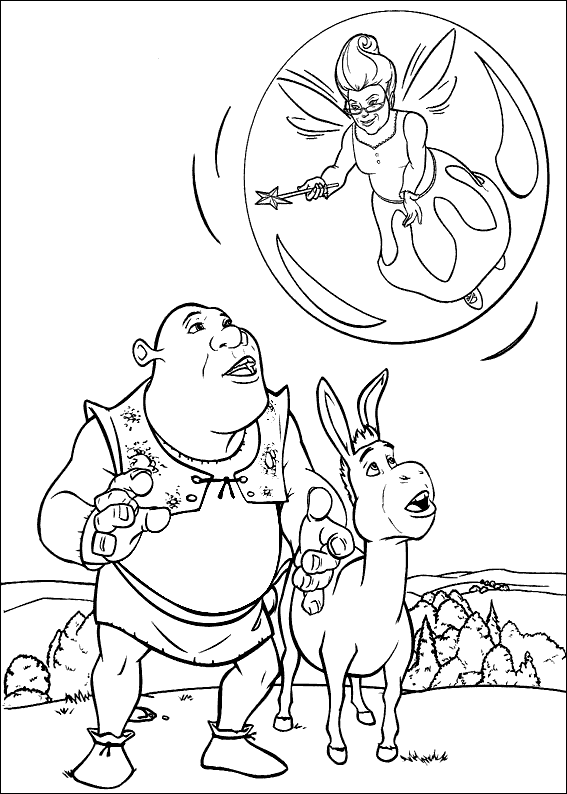 Maestra de Infantil: Shrek y Fiona. Dibujos para colorear. Maestra de Infantil: Shrek y Fiona. Dibujos para colorear.