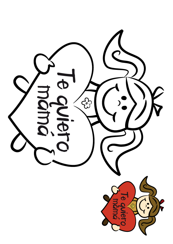 Maestra de Infantil: Tarjetas para colorear en el día de la madre Maestra de Infantil: Tarjetas para colorear en el día de la madre