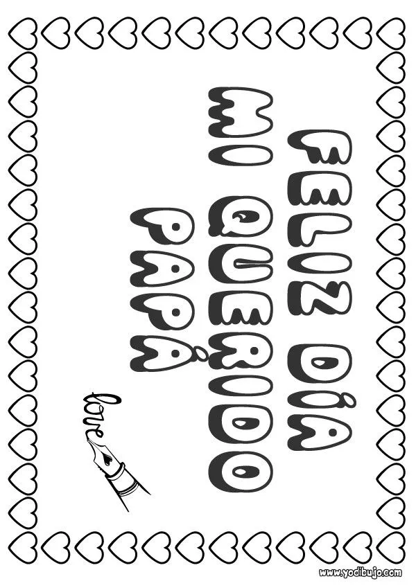 Dibujos para colorear DIA DEL PADRE, dia del padre MENSAJE para ... Dibujos para colorear DIA DEL PADRE, dia del padre MENSAJE para ...