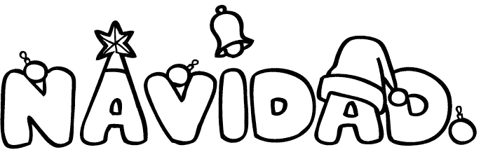 Maestra de Infantil: Vocabulario de Navidad para colorear