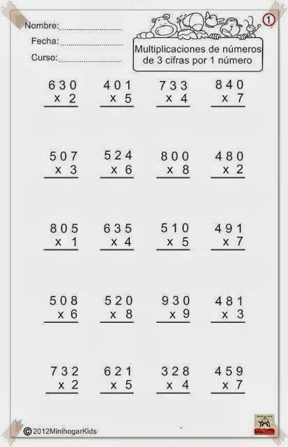 MIS COSAS DE MAESTRA*: MULTIPLICACIONES POR VARIAS CIFRAS