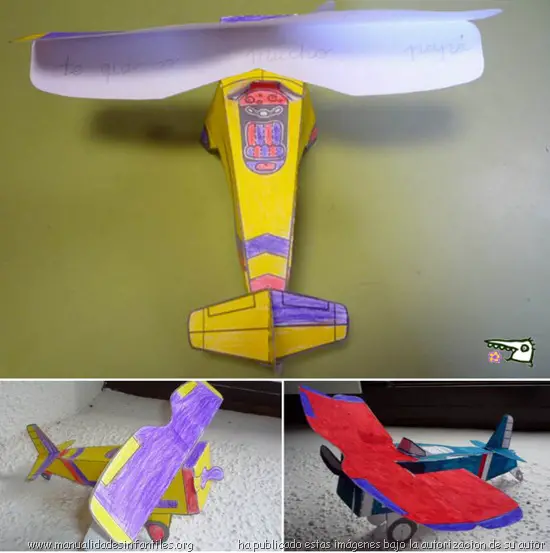 Tarjeta del día del padre en forma de avión | Manualidades Infantiles Tarjeta del día del padre en forma de avión | Manualidades Infantiles