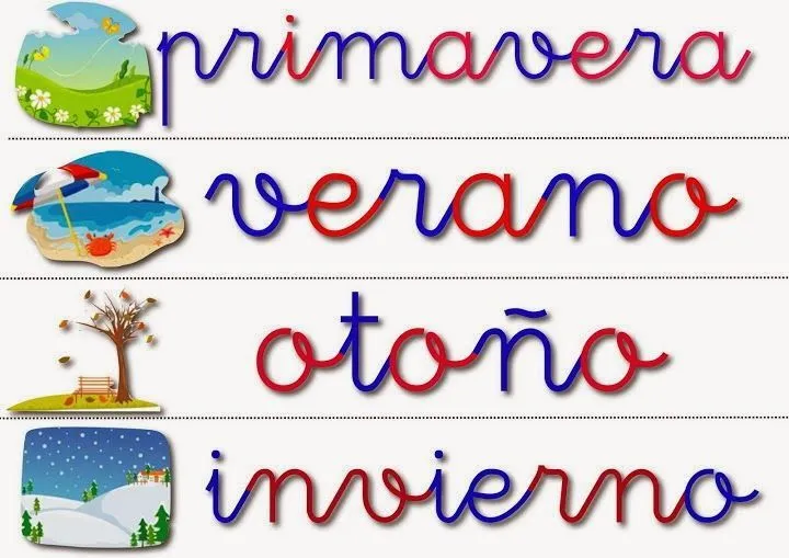 Maestra de Primaria: Las estaciones del año. El calendario. Tiempo ...