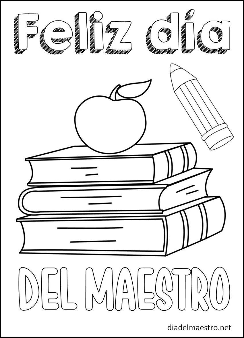 ▷ Día del Maestro para Colorear | Feliz día del Maestro ▷ Día del Maestro para Colorear | Feliz día del Maestro