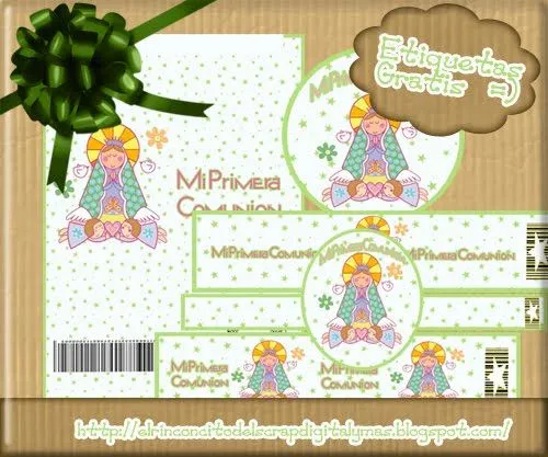 Magic Crafts: Etiquetas Primera Comunión Niña de Virgencita ... Magic Crafts: Etiquetas Primera Comunión Niña de Virgencita ...
