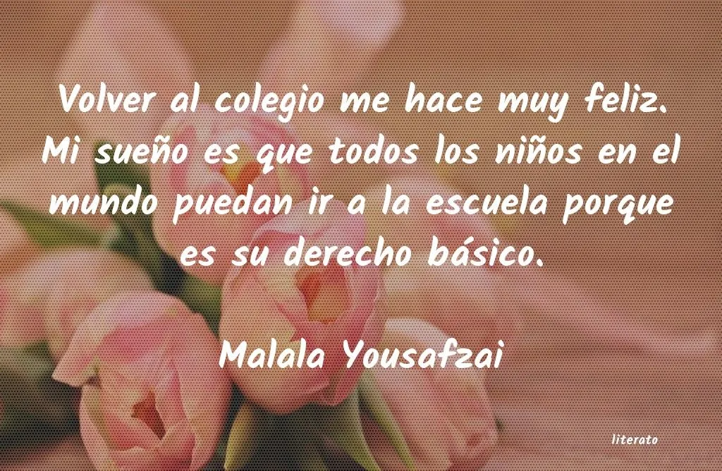 Malala Yousafzai: Volver al colegio me hace muy Malala Yousafzai: Volver al colegio me hace muy