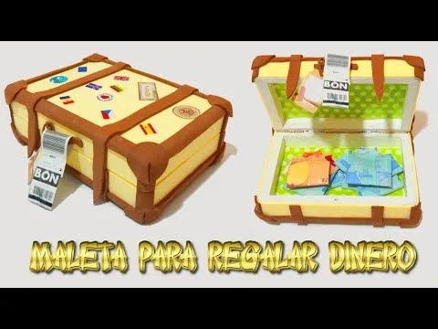 Como hacer una maleta de foami para regalar dinero, como hacer una ... Como hacer una maleta de foami para regalar dinero, como hacer una ...
