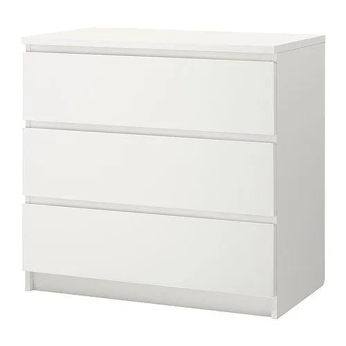 MALM Cómoda de 3 cajones - blanco - IKEA