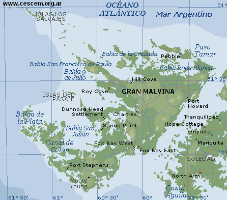 MALVINAS - Geografía de las Islas Malvinas, Georgias y Sándwich ...