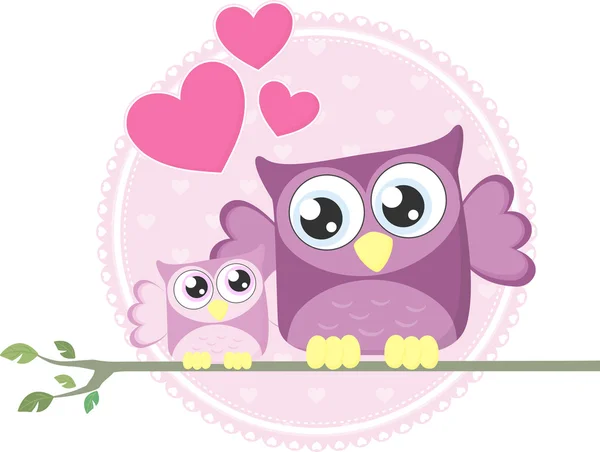 Mamá y bebé búho — Vector stock © hayaship #55457745 Mamá y bebé búho — Vector stock © hayaship #55457745
