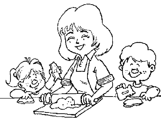 Mama haciendo unas galletas con sus hijos - Portal Escuela Mama haciendo unas galletas con sus hijos - Portal Escuela