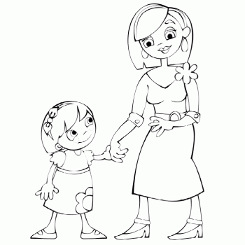 Mamá con su hija en el día de las madres