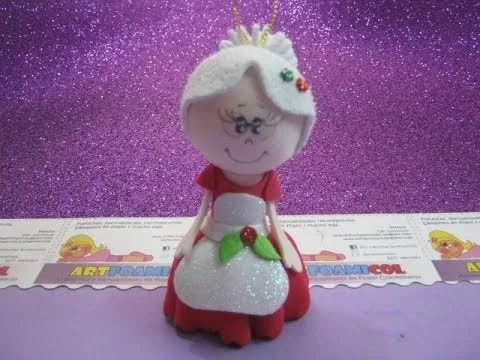 MAMÁ NOEL O SEÑORA CLAUS EN FOAMY O GOMAEVA adornos PARA ARBOLITO ... MAMÁ NOEL O SEÑORA CLAUS EN FOAMY O GOMAEVA adornos PARA ARBOLITO ...