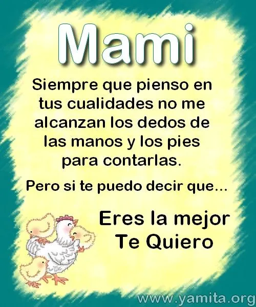 Pix For > Te Quiero Mama Poemas