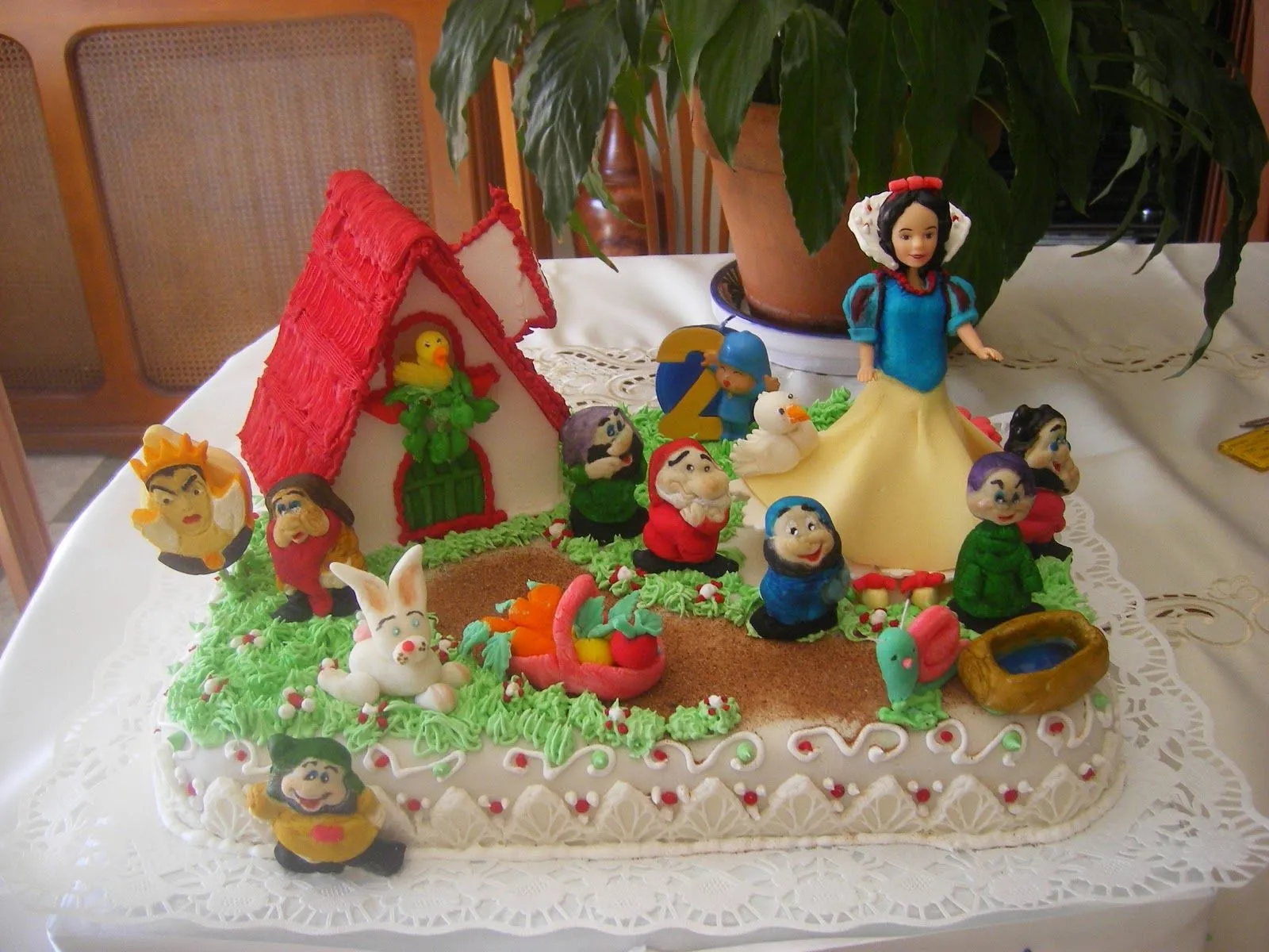 Pin Tarta Blancanieves Y Dora on Pinterest