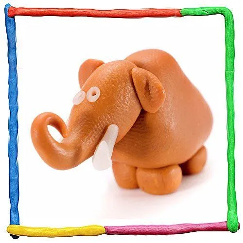 Mamut de plastilina. Manualidad de animales - Animales de la selva ...