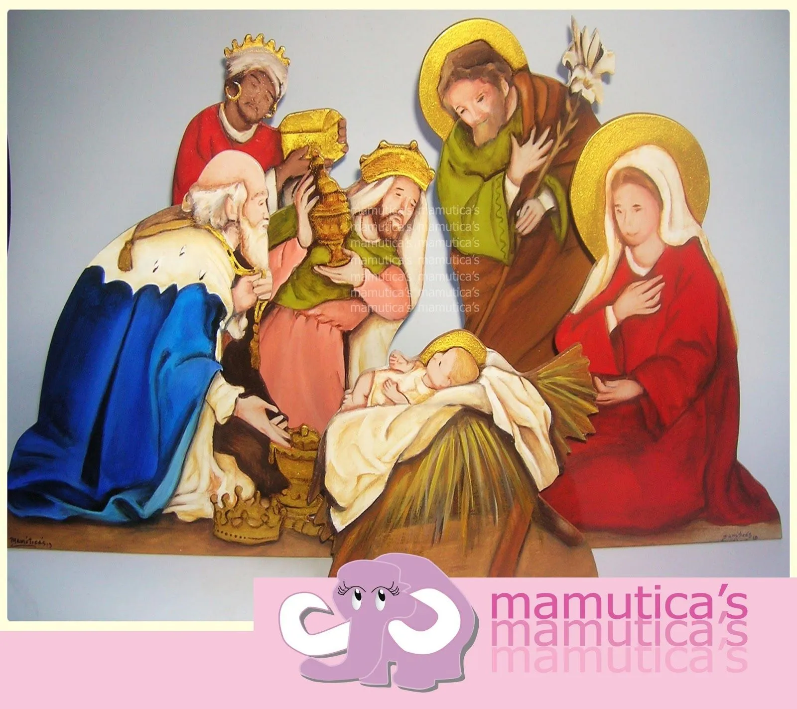 Mamutica's: Pesebre en MDF pintado a mano