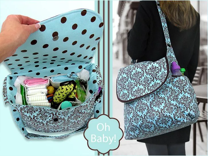 MAMY: Como hacer un bolso para las cositas de tu bebe....
