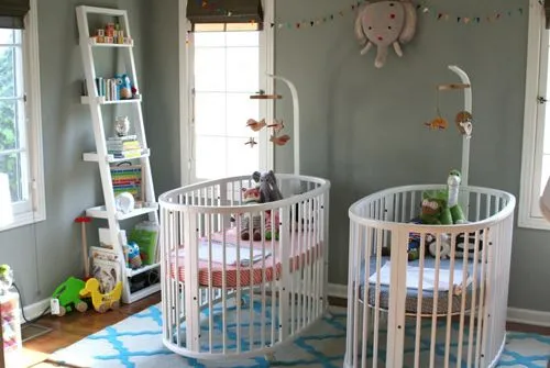 MamyPops: Habitación de bebés mellizos niño y niña / Quarto de ...