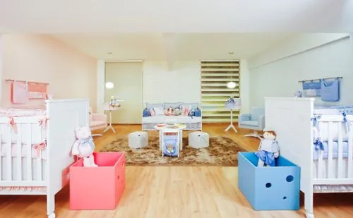 MamyPops: Habitación de bebés mellizos niño y niña / Quarto de ...