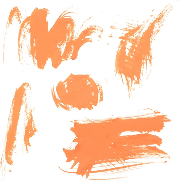 manchas de pintura texturizada conjunto naranja — Vector stock ... manchas de pintura texturizada conjunto naranja — Vector stock ...