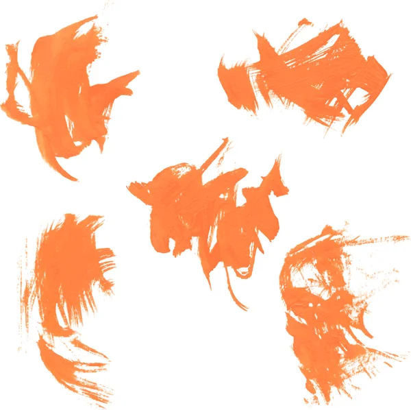 manchas de pintura texturizada conjunto naranja — Vector stock ... manchas de pintura texturizada conjunto naranja — Vector stock ...