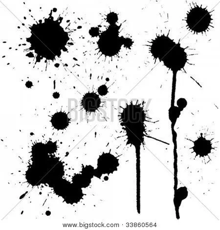 Vectores y fotos en stock de Conjunto de manchas de tinta en ...
