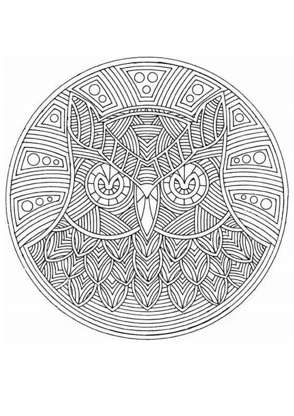 Mandala Búho - Dibujos de MANDALAS DE ANIMALES para colorear Mandala Búho - Dibujos de MANDALAS DE ANIMALES para colorear