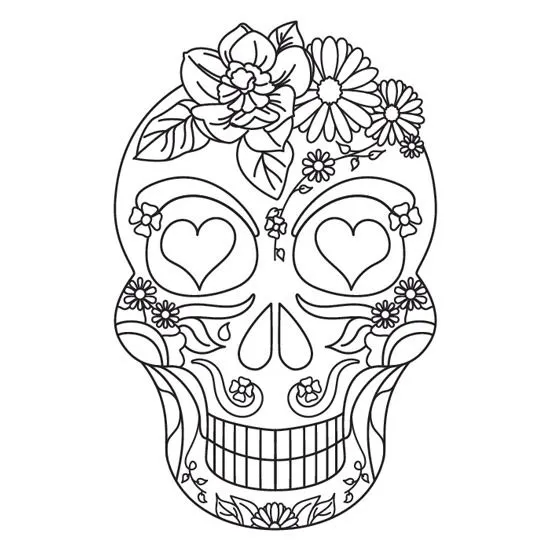 → Mandala de Calavera Catrina para Imprimir PDF Gratis