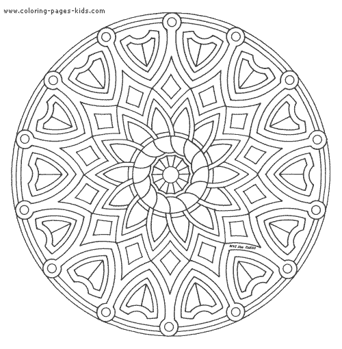 Mandala color page - Coloring pages for kids - Miscellaneous ... Mandala color page - Coloring pages for kids - Miscellaneous ...