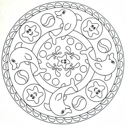 Mandala Coloring Page - Dolphins | Flickr - Photo Sharing!