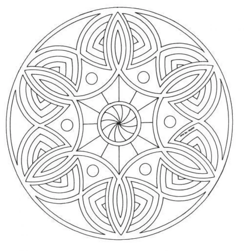 Mandala Ilusión óptica para imprimir - Dibujos de MANDALAS para ...