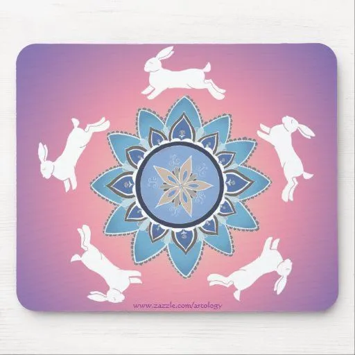 Mandala Mousepad (trullo) del conejo del baile Tapetes De Ratones ... Mandala Mousepad (trullo) del conejo del baile Tapetes De Ratones ...