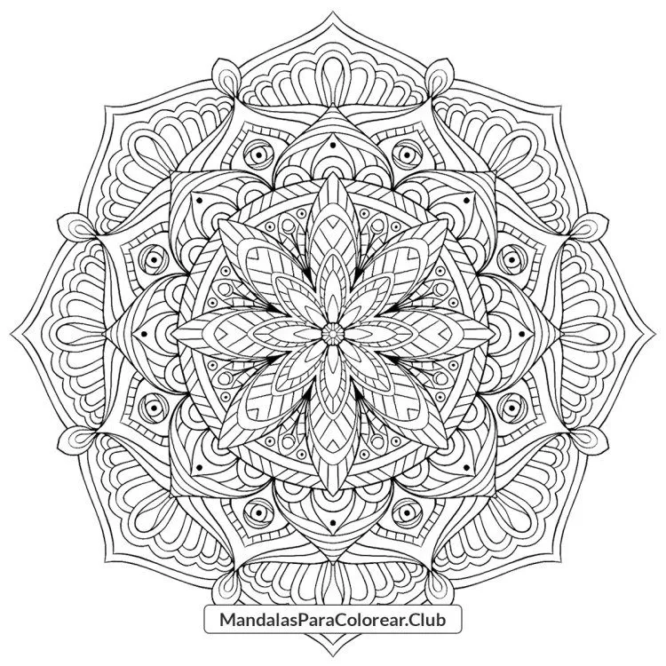 → Mandala con Ojo Turco para colorear e imprimir en JPG PNG