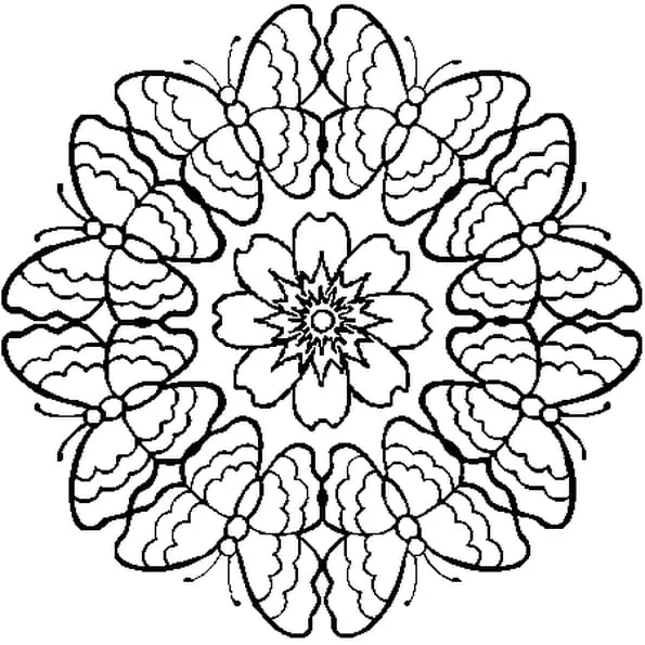 MANDALA PAPILLON : Coloriage Mandala Papillon en Ligne Gratuit a ...