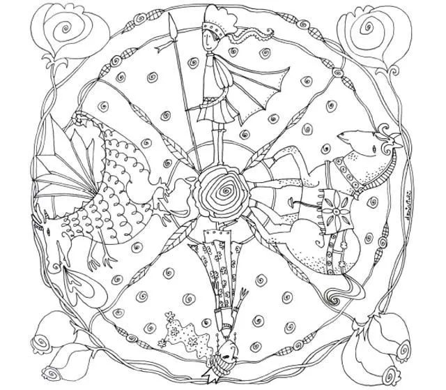 Mandala Sant Jordi | Dibuixos | Pinterest