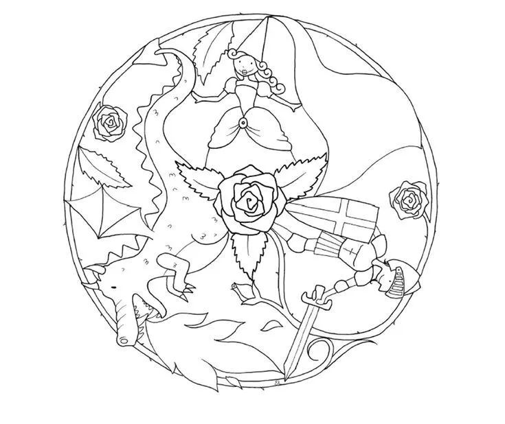 Mandala sant jordi | Recursos-Aprenent una nova llengua | Pinterest Mandala sant jordi | Recursos-Aprenent una nova llengua | Pinterest