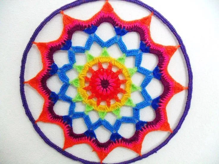 mandala tejido crichet -la chio- | Ojos de Dios, Mandalas ... mandala tejido crichet -la chio- | Ojos de Dios, Mandalas ...