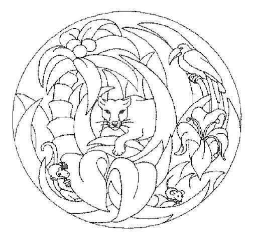 MANDALAS CON ANIMALES PARA COLOREAR