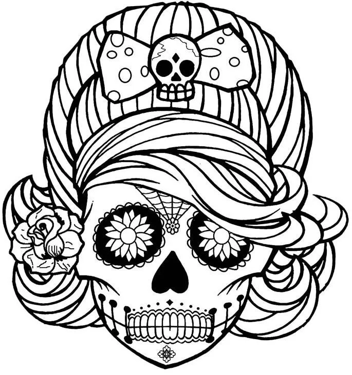 Mandalas de Calaveras para colorear