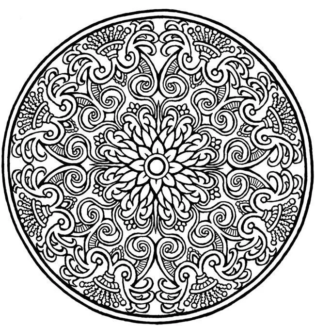 Mandalas para colorear dificiles