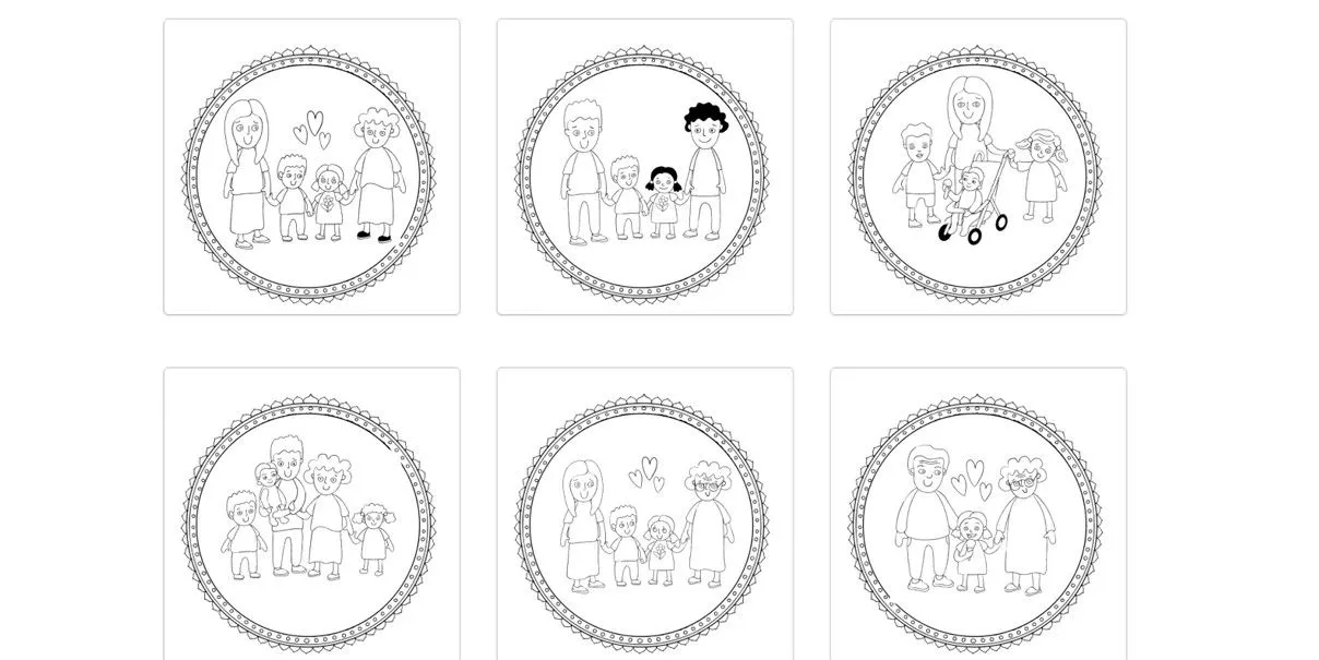 MANDALAS PARA COLOREAR DIA DE LAS FAMILIAS 2023