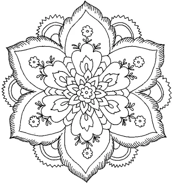 Mandala de rosas para colorear - Imagui