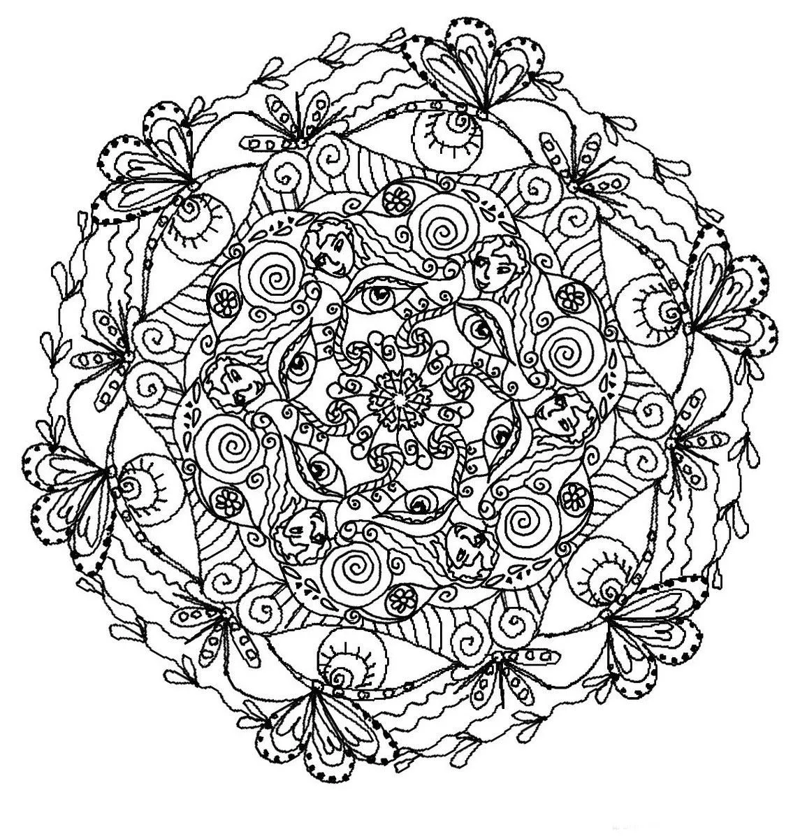 Mandalas para colorear dificiles