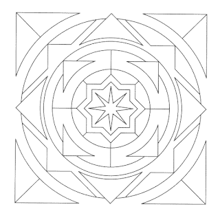 Mandalas cuadrados para colorear