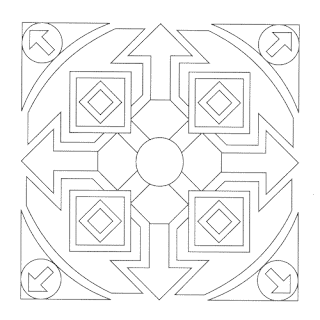 Mandalas cuadrados para colorear