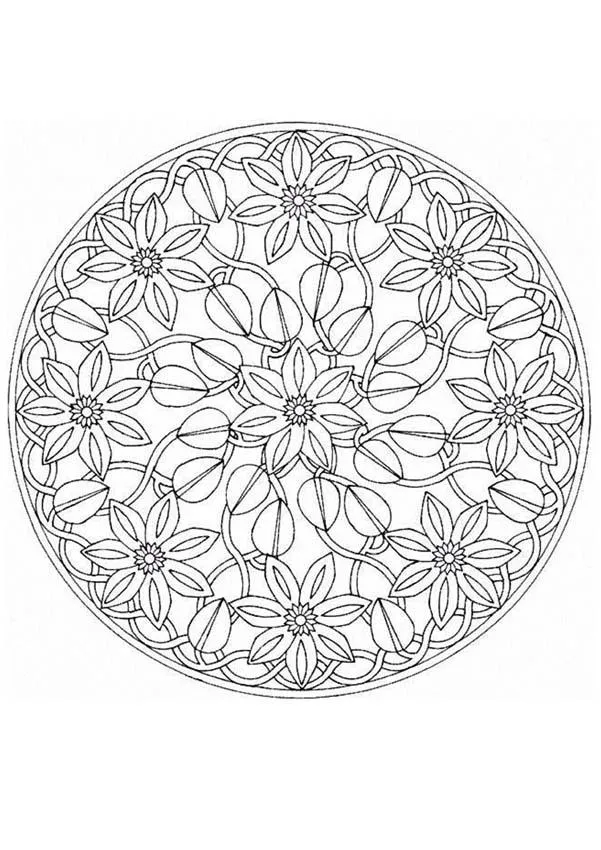 MANDALAS DE FLORES para colorear - Mandala Flores de primavera MANDALAS DE FLORES para colorear - Mandala Flores de primavera