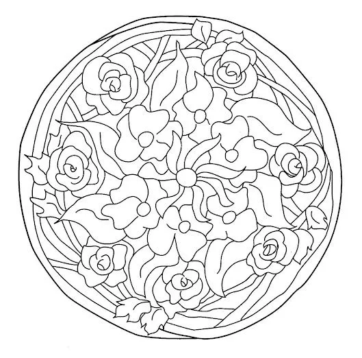 Mandalas de flores y hojas para pintar | Mandalas Para Pintar Mandalas de flores y hojas para pintar | Mandalas Para Pintar