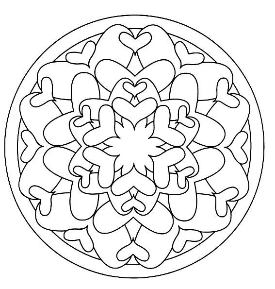Mandalas para imprimir de corazones - Imagui
